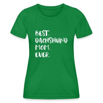 Dackel Teckel Dachshund - Frauen Funktions-T-Shirt - Kelly Green - Vorne - AI Model Female 172 dark (172cm)