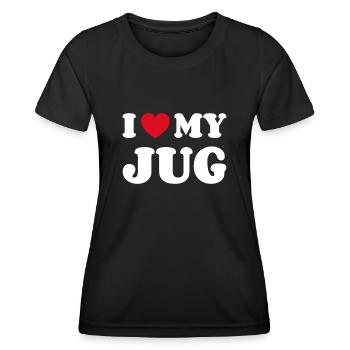 J'aime ma cruche - T-shirt sport Femme - noir - Devant - AI Model Female 172 light (172cm)