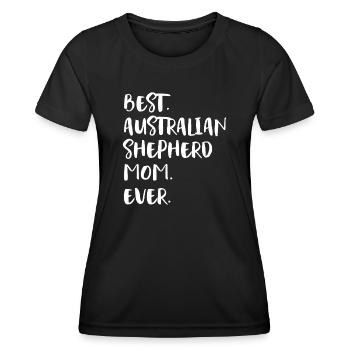 Berger australien - T-shirt sport Femme - noir - Devant - AI Model Female 172 light (172cm)