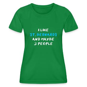 St. Bernard Bernhardiner - Women's Functional T-Shirt - kelly green - Front - AI Model Female 172 dark (172cm)