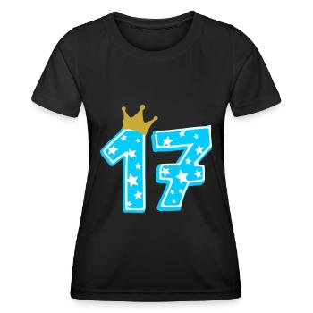 17 Krone 17th birthday 17 years - Women's Functional T-Shirt - black - Front - AI Model Female 172 light (172cm)
