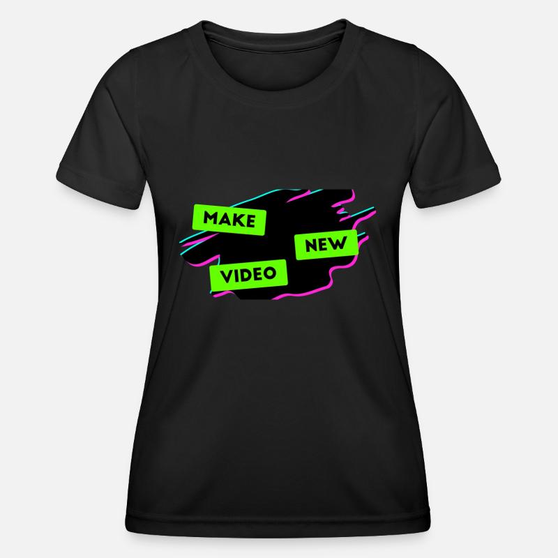 Make video new - Women's Functional T-Shirt - black