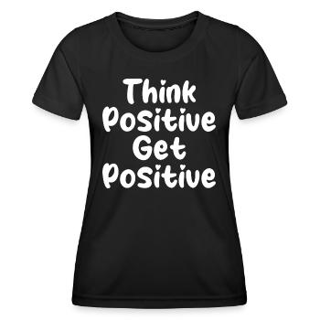 Citation positive - T-shirt sport Femme - noir - Devant - AI Model Female 172 light (172cm)