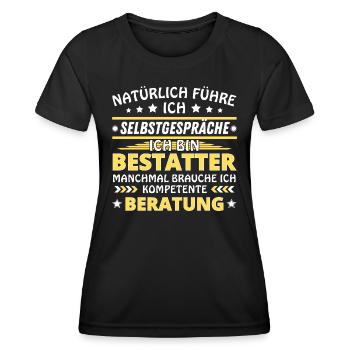 Je me parle à vous-même - Édition Undertaker - T-shirt sport Femme - noir - Devant - AI Model Female 172 light (172cm)