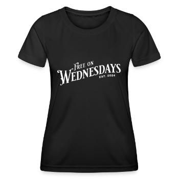 Free On Wednesdays - Live more stress-free - Women's Functional T-Shirt - black - Front - AI Model Female 172 light (172cm)