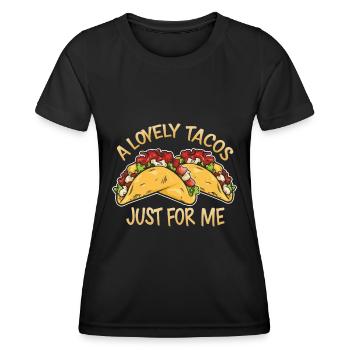 Un délicieux tacos juste pour moi - T-shirt sport Femme - noir - Devant - AI Model Female 172 light (172cm)