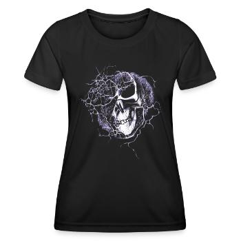 Thunder Halloween Skull - Women's Functional T-Shirt - black - Front - AI Model Female 172 light (172cm)