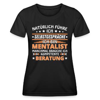 Ich führe Selbstgespräche - Mentalist Edition - Frauen Funktions-T-Shirt - Schwarz - Vorne - AI Model Female 172 light (172cm)