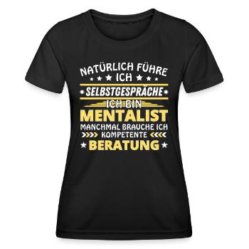 Ich führe Selbstgespräche - Mentalist Edition - Frauen Funktions-T-Shirt - Schwarz - Vorne - AI Model Female 172 light (172cm)