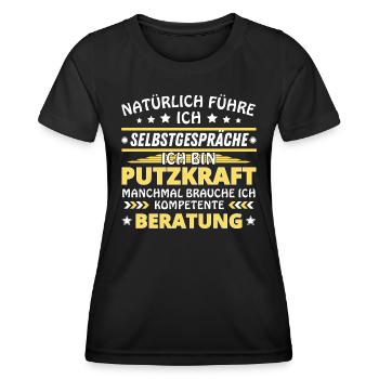 I Talk to Yourself - Cleaner Edition - Women's Functional T-Shirt - black - Front - AI Model Female 172 light (172cm)