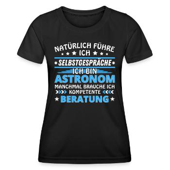 I'm Talking to Yourself - Astronomer Edition - Women's Functional T-Shirt - black - Front - AI Model Female 172 light (172cm)
