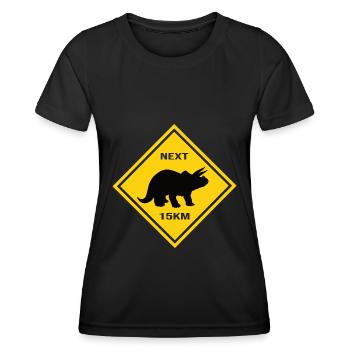 Attention Triceratops - Women's Functional T-Shirt - black - Front - AI Model Female 172 light (172cm)