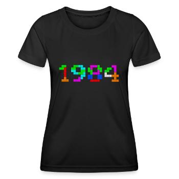 1984 - Frauen Funktions-T-Shirt - Schwarz - Vorne - AI Model Female 172 light (172cm)