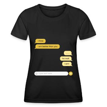 Ich bin besser als du - Frauen Funktions-T-Shirt - Schwarz - Vorne - AI Model Female 172 light (172cm)