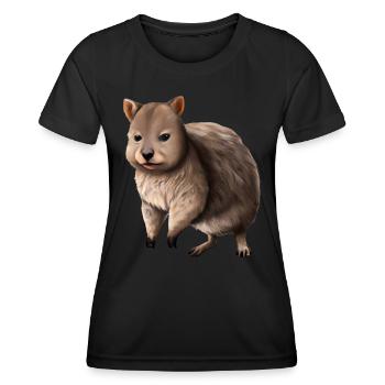 Quokka - das niedliche Beuteltier - Frauen Funktions-T-Shirt - Schwarz - Vorne - AI Model Female 172 light (172cm)