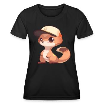 Mangouste - T-shirt sport Femme - noir - Devant - AI Model Female 172 light (172cm)