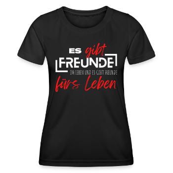 Beste Freunde FREUND Kumpel Kumpels - Frauen Funktions-T-Shirt - Schwarz - Vorne - AI Model Female 172 light (172cm)