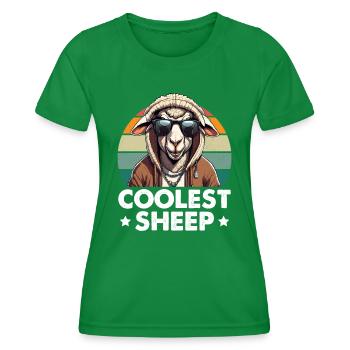 Les moutons les plus cool - T-shirt sport Femme - vert - Devant - AI Model Female 172 dark (172cm)