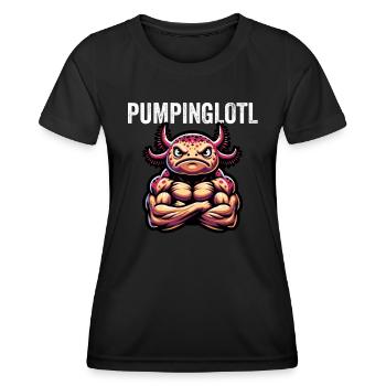 Pumpinglotl - Axolotl - Women's Functional T-Shirt - black - Front - AI Model Female 172 light (172cm)