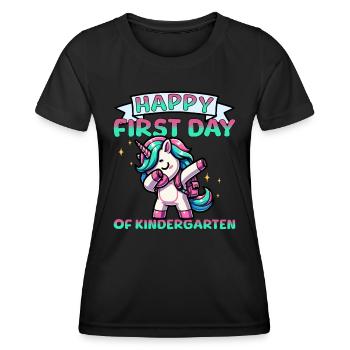 Happy First Day Of Kindergarten - Women's Functional T-Shirt - black - Front - AI Model Female 172 light (172cm)