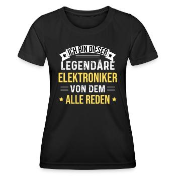 Je suis un ingénieur en électronique légendaire - T-shirt sport Femme - noir - Devant - AI Model Female 172 light (172cm)