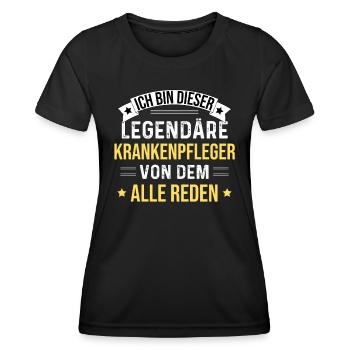 Ich Bin Dieser Legendäre Krankenpfleger - Frauen Funktions-T-Shirt - Schwarz - Vorne - AI Model Female 172 light (172cm)