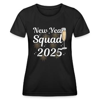 Équipe du Nouvel An 2025 - T-shirt sport Femme - noir - Devant - AI Model Female 172 light (172cm)