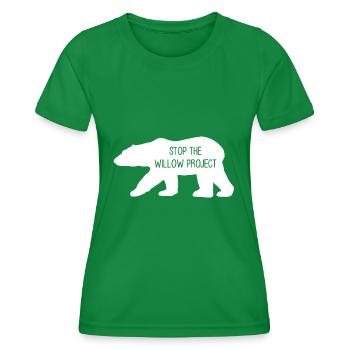Stop the Willow Project (weiß) - Frauen Funktions-T-Shirt - Kelly Green - Vorne - AI Model Female 172 dark (172cm)