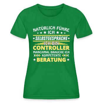Ich führe Selbstgespräche - Controller Edition - Frauen Funktions-T-Shirt - Kelly Green - Vorne - AI Model Female 172 dark (172cm)