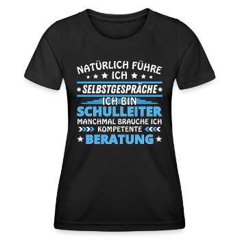 Je me parle à soi-même - Édition Headmaster - T-shirt sport Femme - noir - Devant - AI Model Female 172 light (172cm)