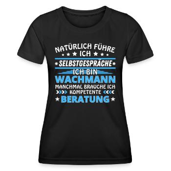 I Talk to Yourself - Wachmann Edition - Women's Functional T-Shirt - black - Front - AI Model Female 172 light (172cm)