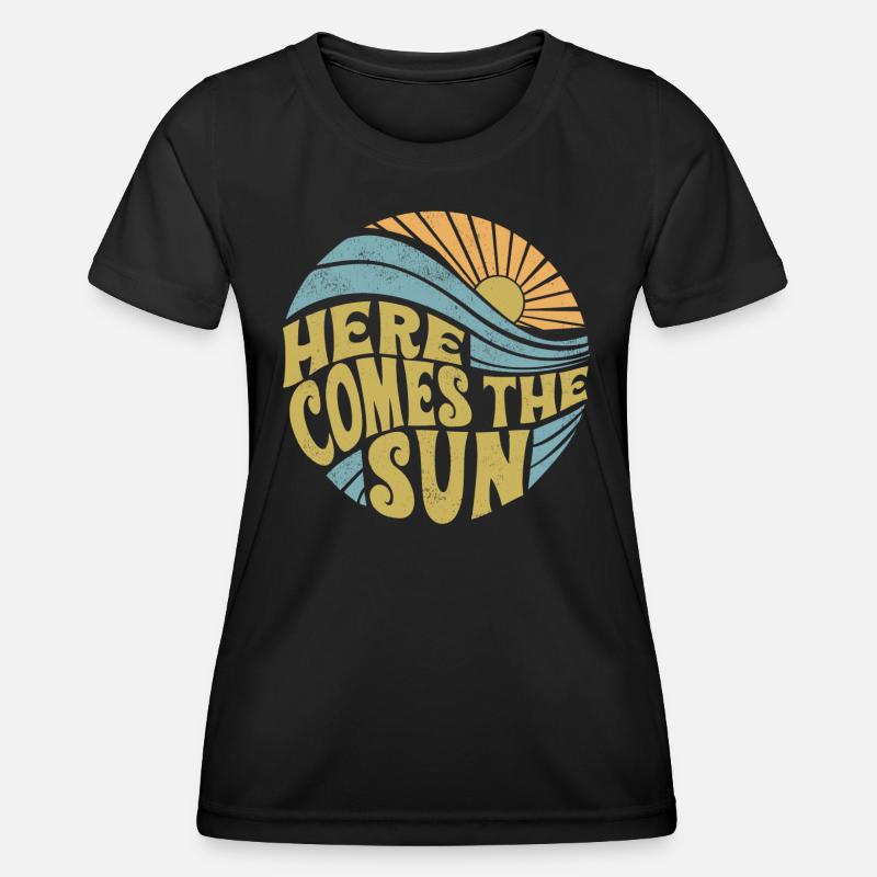 Here Comes The Sun Graphic - Women's Functional T-Shirt - black