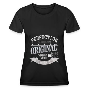 Anniversaire Vintage Vintage 1992 Original Rétro - T-shirt sport Femme - noir - Devant - AI Model Female 172 light (172cm)