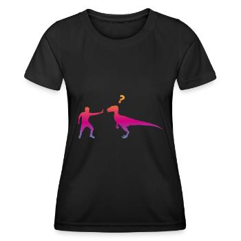 Velociraptor Dinosaurs - Women's Functional T-Shirt - black - Front - AI Model Female 172 light (172cm)
