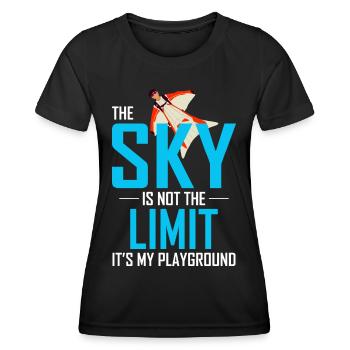 Wingsuit fliegen Base Jumping Fallschirmspringen Wingsuiting - Frauen Funktions-T-Shirt - Schwarz - Vorne - AI Model Female 172 light (172cm)