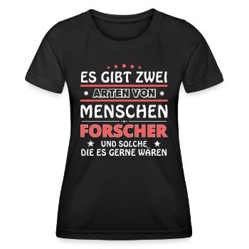 Forscher Geschenk - zwei Arten von... Design - Frauen Funktions-T-Shirt - Schwarz - Vorne - AI Model Female 172 light (172cm)