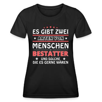 Cadeau de croque-mort - Deux types de... Concevoir - T-shirt sport Femme - noir - Devant - AI Model Female 172 light (172cm)