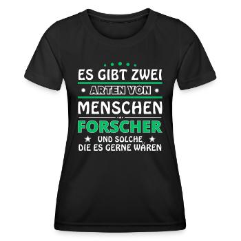 Forscher Geschenk - zwei Arten von... Design - Frauen Funktions-T-Shirt - Schwarz - Vorne - AI Model Female 172 light (172cm)