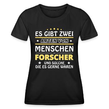 Forscher Geschenk - zwei Arten von... Design - Frauen Funktions-T-Shirt - Schwarz - Vorne - AI Model Female 172 light (172cm)