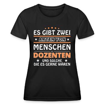 Lecturer Gift - Two Types of... Design - Women's Functional T-Shirt - black - Front - AI Model Female 172 light (172cm)