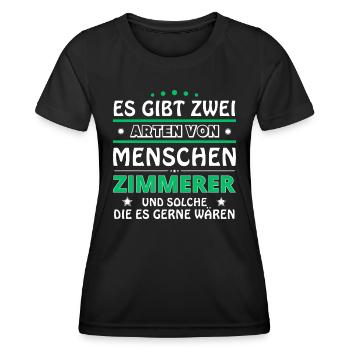 Carpenter's Gift - Two Types of... Design - Women's Functional T-Shirt - black - Front - AI Model Female 172 light (172cm)