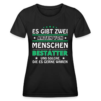 Cadeau de croque-mort - Deux types de... Concevoir - T-shirt sport Femme - noir - Devant - AI Model Female 172 light (172cm)