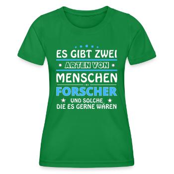 Forscher Geschenk - zwei Arten von... Design - Frauen Funktions-T-Shirt - Kelly Green - Vorne - AI Model Female 172 dark (172cm)