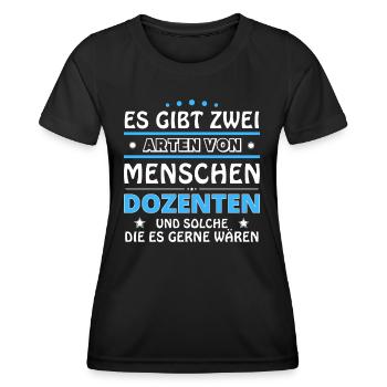 Cadeau de conférencier - Deux types de... Concevoir - T-shirt sport Femme - noir - Devant - AI Model Female 172 light (172cm)