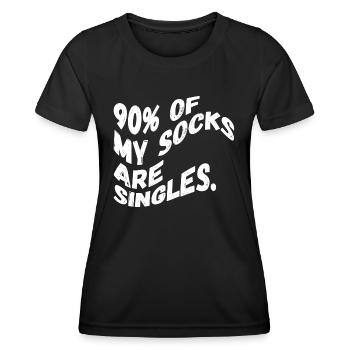 Chaussettes simples - T-shirt sport Femme - noir - Devant - AI Model Female 172 light (172cm)