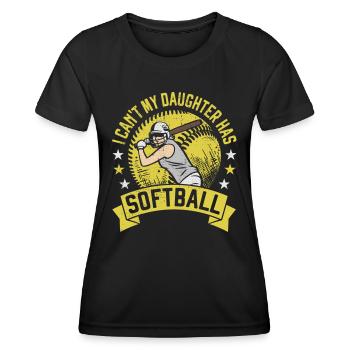 Meine Tochter hat Softball Daddy's Girl Dad Geschenk - Frauen Funktions-T-Shirt - Schwarz - Vorne - AI Model Female 172 light (172cm)