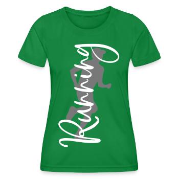 Running Sport Fitness Joggen Jogger Laufen Läufer - Frauen Funktions-T-Shirt - Kelly Green - Vorne - AI Model Female 172 dark (172cm)