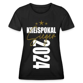 Kreispokal Sieger 2024 - Frauen Funktions-T-Shirt - Schwarz - Vorne - AI Model Female 172 light (172cm)