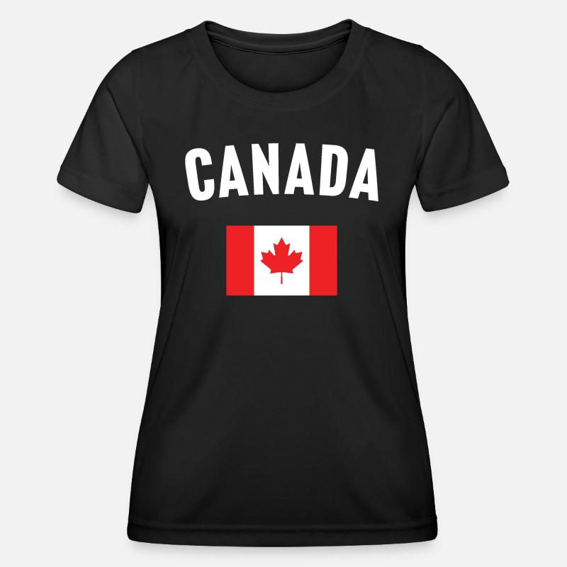 Canada Flag - Women's Functional T-Shirt - black