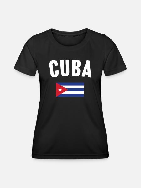 Cuba Flag - Women's Functional T-Shirt - black